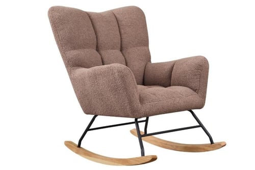 كرسي أسترخاء هزاز قماش بوكليه بعدة ألوان.