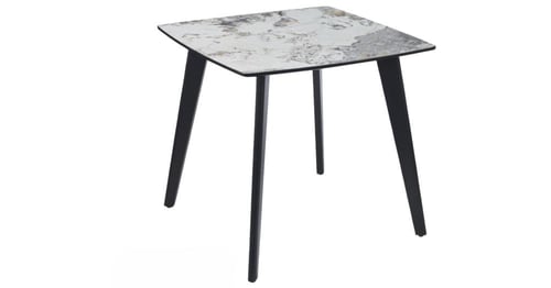 طاوله حديد سطح سراميك مقاس 80سم بعدة ألوان.