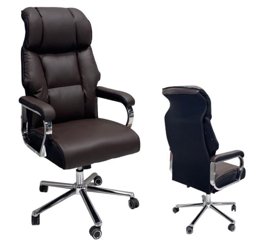 كرسي دوار مريح بظهر مرتفع وتبطين كامل بعدة ألوان.