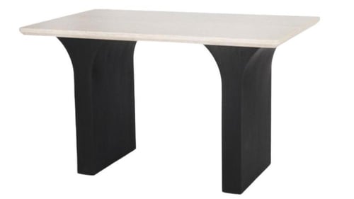 طاولة خشب مستطيلة بتصميم منحوت بعدة ألوان ومقاسات.