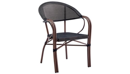 كرسي حديد قماش خيزران بعدة ألوان.