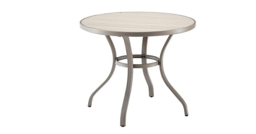 طاوله دائريه حديد سطح خشب مقاس 90سم بعدة ألوان.