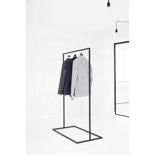 علاقة ملابس حديد أسود - 175 × 35 × 90 سم