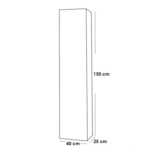 وحدة عرض حديد - أسود - 25×150×40 سم