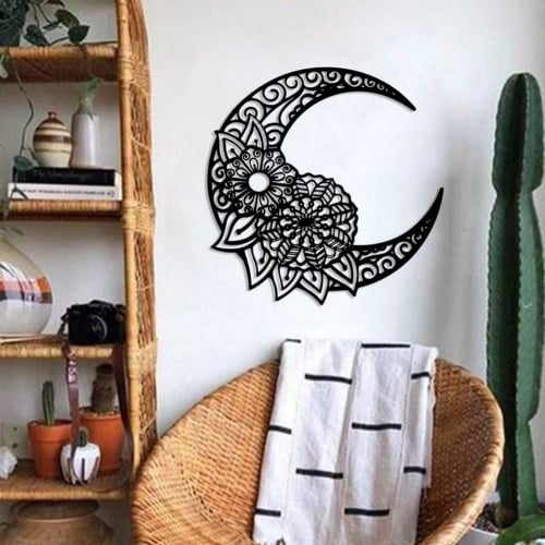 ديكور حائط معدن وحديد - أسود ارتفاع 60 سم