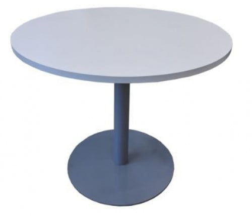 طاولة اجتماع 90سم دائرية ارتفاع 70سم لون اسود وابي...