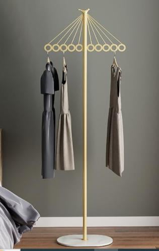 حامل ملابس معدن ذهبي -170 سم