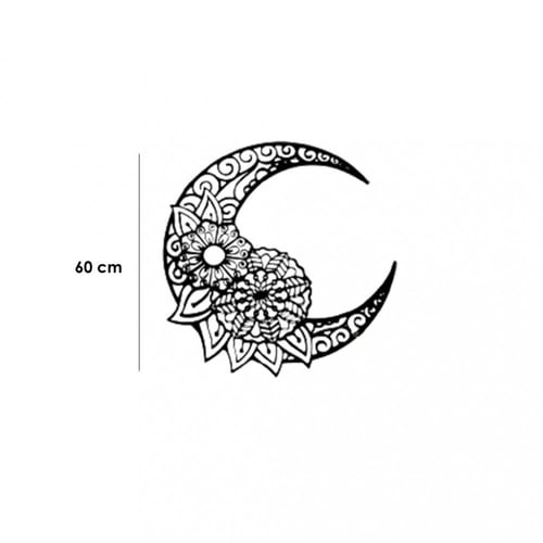 ديكور حائط معدن وحديد - أسود ارتفاع 60 سم