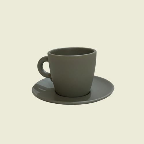 كوب اسبريسو اخضر مطفي (رسم خاص)