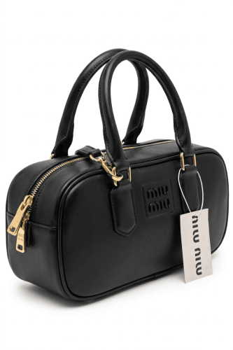 حقيبة ميو ميو بولر نابا جلد أسود أصلية | Miu Miu B...