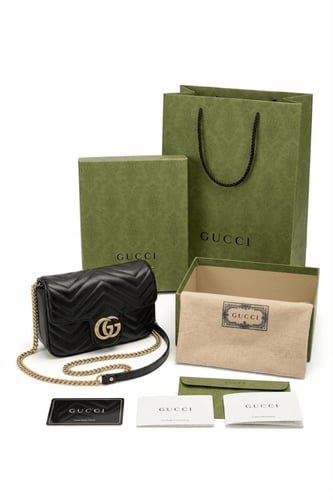 حقيبة كتف غوتشي مارمونت جلد مبطن - GG Marmont