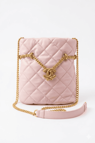 حقيبة شانيل باكيت جلد مبطن أصلية - إصدار كلاسيكي ف...