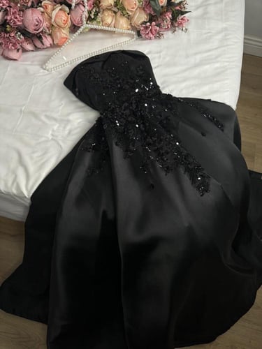 فستان خامة ميكادو واقف راقي مع كلفه ترتر