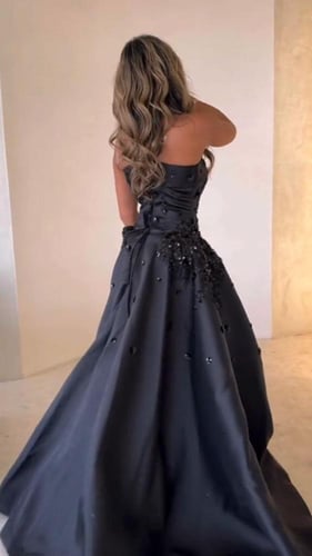 فستان خامة ميكادو واقف راقي مع كلفه ترتر