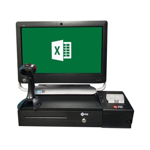 كمبيوتر مكتبي الكل في واحد شاشة لمس + قارئ باركود...