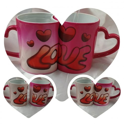 كوب العشاق - سحري- وردي