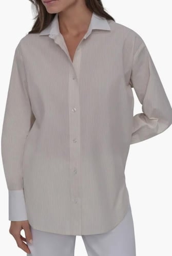 قميص من دكني مقلم