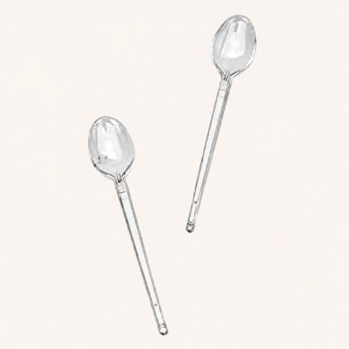 small transparent teaspoons
