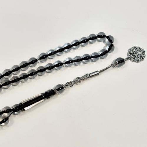 سبحة بكلايت اسود شفاف