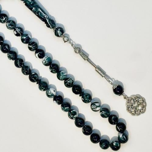 سبحة ماربل اخضر غامق