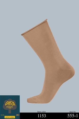 جورب سكري صيفي رجالي بامبو نصف الساق مبروم 1-555