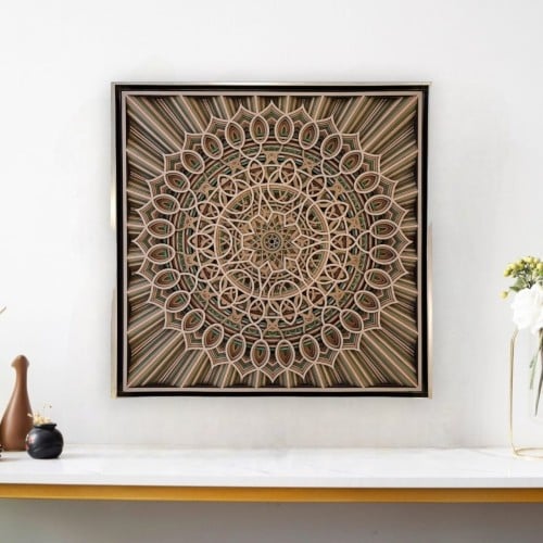 لوحة حائطية ثلاثية الابعاد ٤٧ × ٤٧ سم متعددة الالو...