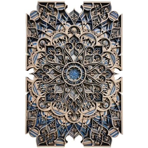 لوحة حائطية مصنوعة من ١٣ طيقة من رقائق الخشب المصق...