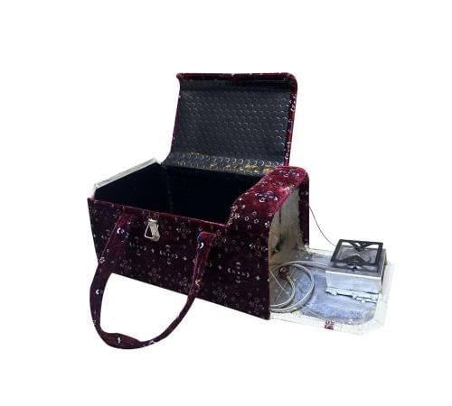 مركى غيم ألمونيوم نقش أفغاني عنابي