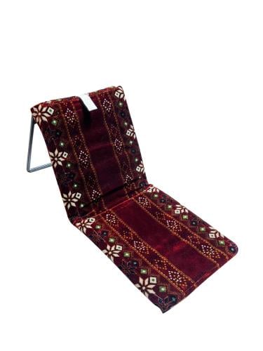 كرسي ريشة كبير نقش الأصايل عنابي