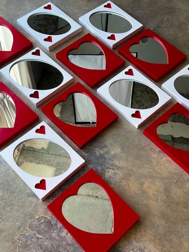 Love mirror - red