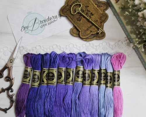 خيوط تطريز درجات الموف