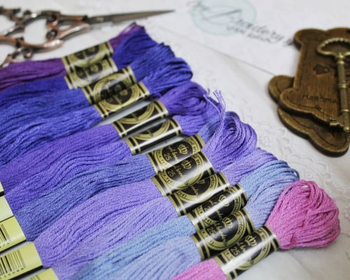 خيوط تطريز درجات الموف