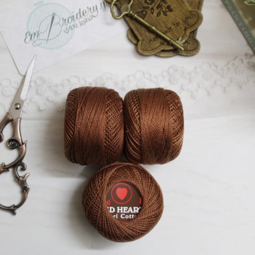 خيوط كوتون برليه بني