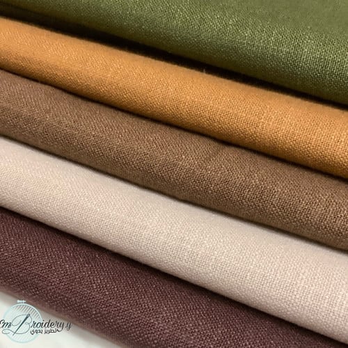 قماش لينين لون غامق