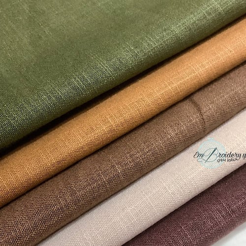 قماش لينين لون غامق