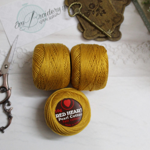 خيوط كوتون برليه عسلي فاتح