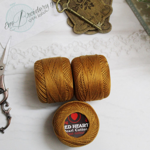 خيوط كوتون برليه عسلي غامق