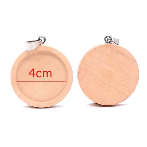 قلادتين خشبية مقاس 4cm