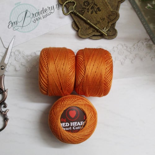 خيوط كوتون برليه برتقالي