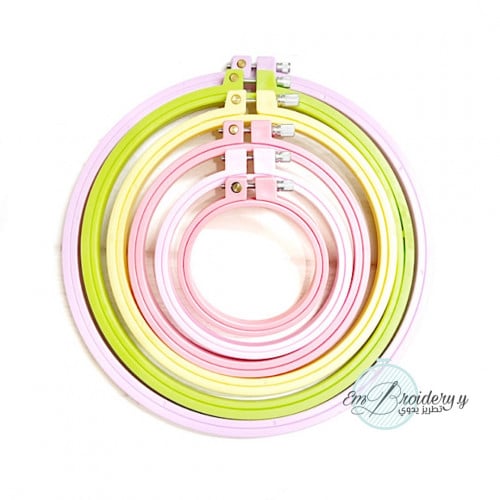 طارات تطريز اكريلك ملون