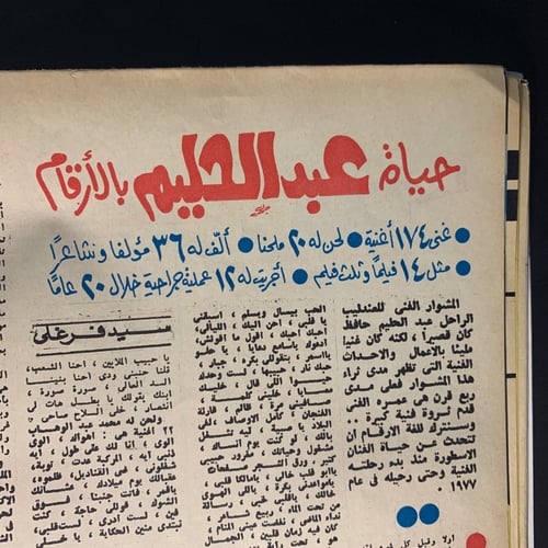 الكواكب عدد خاص في الذكرى الرابعة - مجلة عبدالحليم...