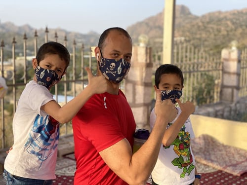 كمامة قماشية لون كحلي رقم #67