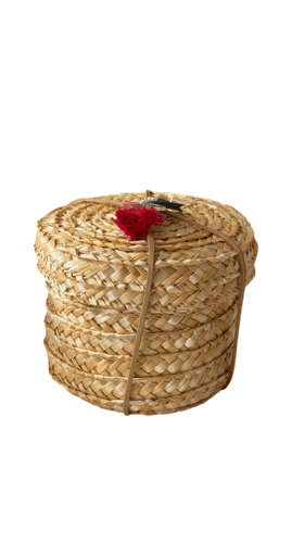 سلة خوص رمضانية ( دائرية )