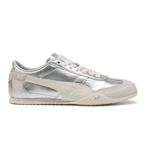 Puma Bella UT Leather Sneakers - Silver White