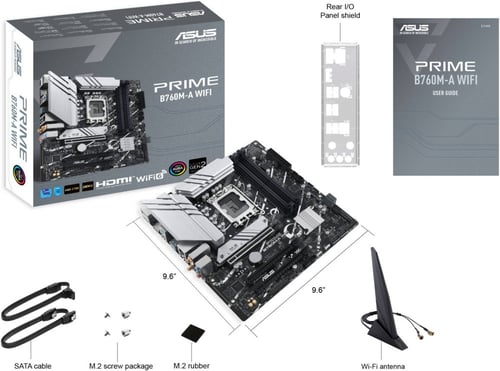 Asus prime b760m-a Wi-Fi ddr5-لوحة الام مذربورد