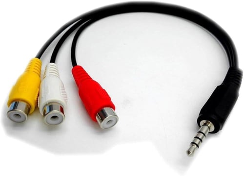 كابل محول صوت الى فيديو بثلاث رؤوس dvd tv ,av,aux