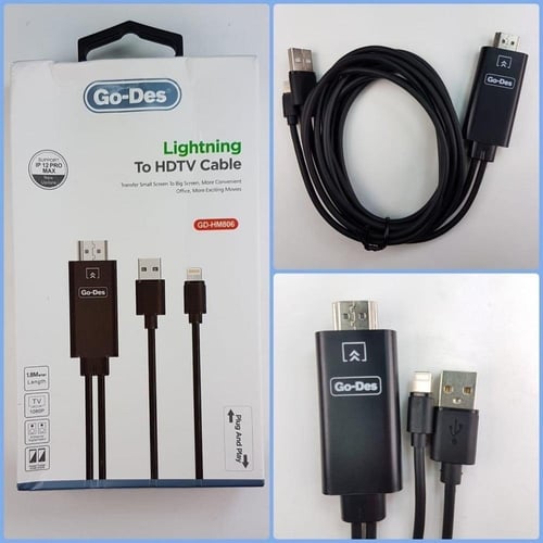 كابل ايفون اتش دي للعرض على شاشة التلفزيون ماركة ق...
