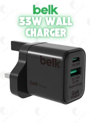 شاحن جداري 33واط منفذين شحن الاول USB الثاني PD يد...