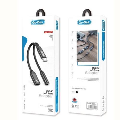 وصلة تايب سي الى شاحن وسماعه من go-des