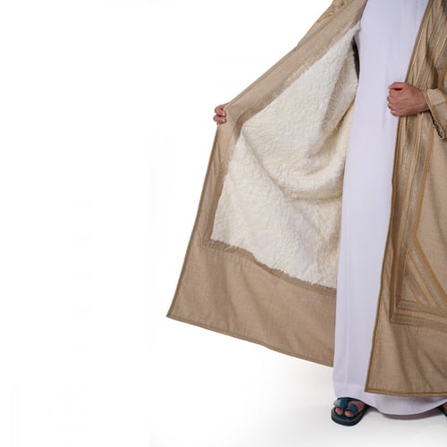 فروة مارينا وبر طفيلي طبيعي لون بيج